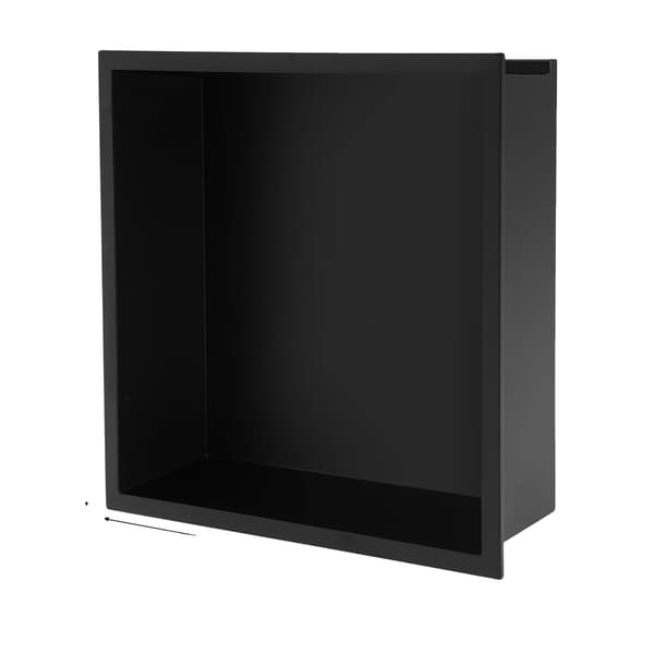 Væg Niche, LED Lysstribe, Rustfrit Stål Konstruktion,sort