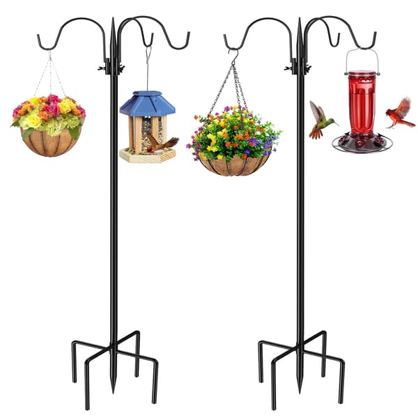 Havekrog, Justerbar Højde, Stabil 5-Huls Base,2PCS 1.6m 3 krog