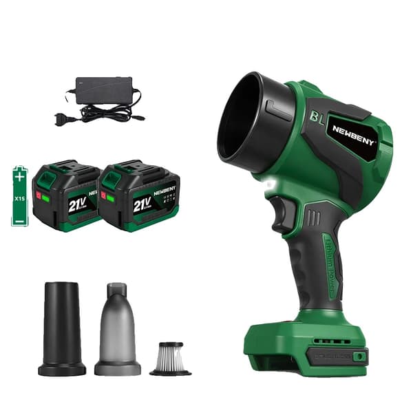 Turbo Blæser, 3000W Effekt, 650m/s Vindhastighed,2X4.5Ah Batteri