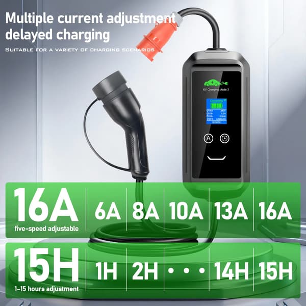 EV-lader, Smart App-integration, Hurtigopladningskapacitet,Type2, Beige