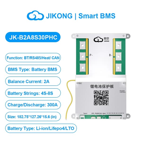 Lithium Batteristyringssystem, Aktiv Balance, Smart Bluetooth Forbindelse,JK-B2A8S30P-HC