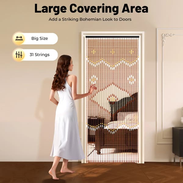 Dörrgardin, Pärldesign, Bohemisk Stil,90x208cm