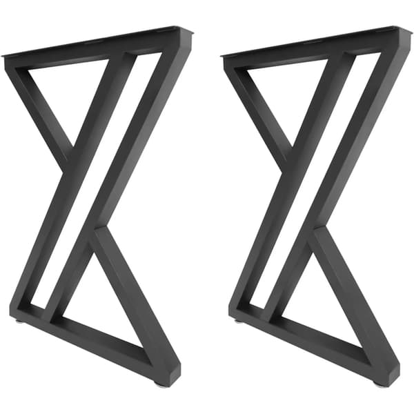 Bordben, X-formet design, høj belastningskapacitet,sort