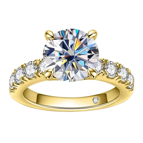 Moissanite Ring, 925 Silver, Klassisk Vigselring,9, S925 Sterling Silver-a, Guld-a