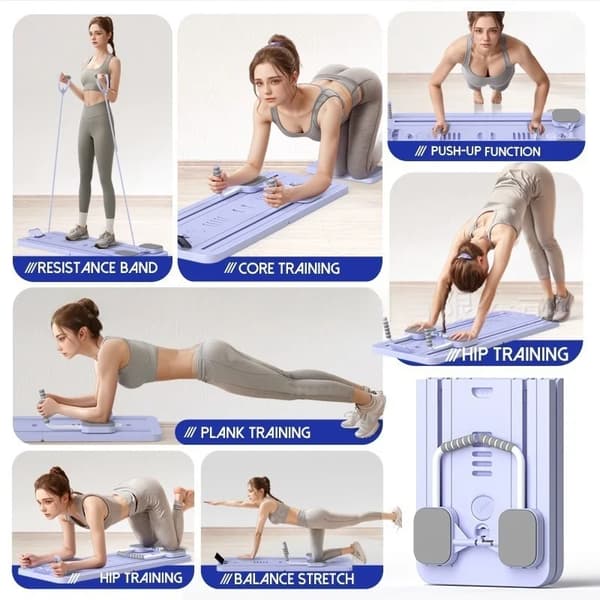 Push-Up Board, Multifunktionelt Design, Bærbar og Sammenfoldelig,LILLA