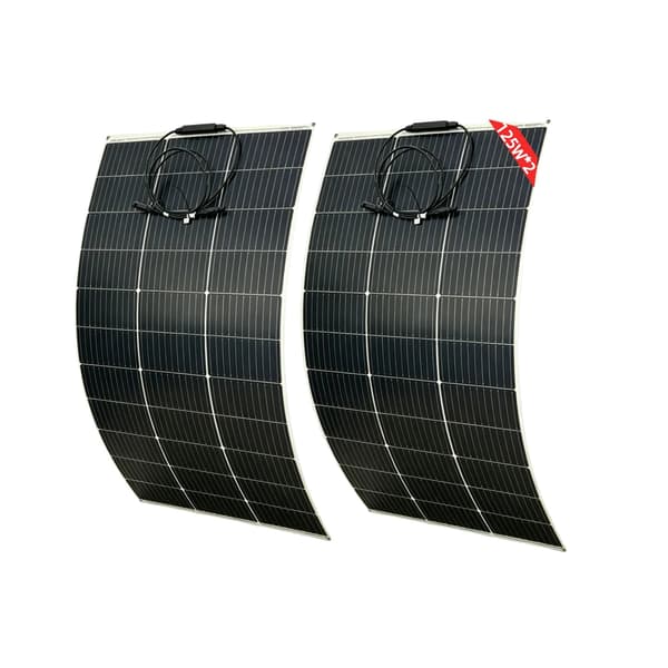 Solpanel, Letvægts, Høj Effektivitet,125W    2PCS