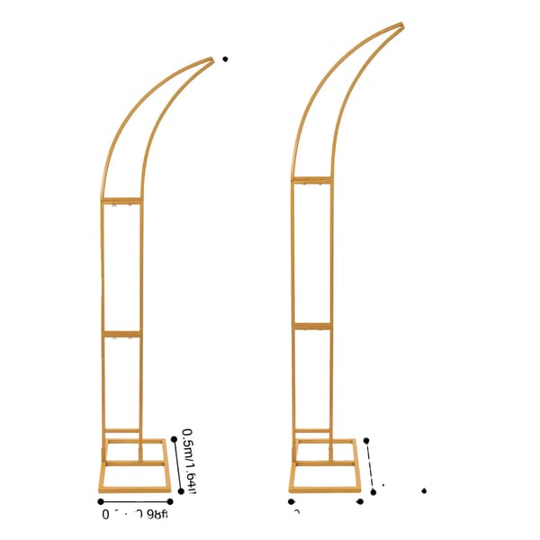 Bröllopsbåge Ställning, Hållbar Stål Konstruktion, Modern Design,Guld, L