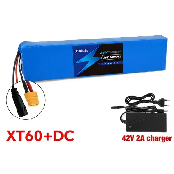 Elfordonsbatteripack, 100 Ah kapacitet, BMS-skydd,XT60-DC