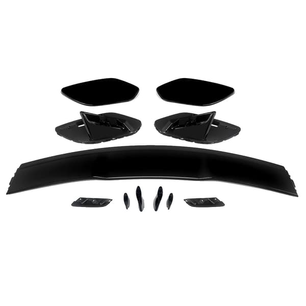 Bakvinge, ABS-plast, aerodynamisk design,Glansigt svart