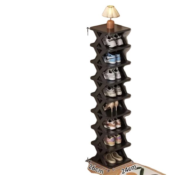 Sko Rack, Pladsbesparende Design, Nem Samling,9 niveau sort