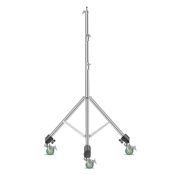 Tripod, Justerbar Højde, Holdbart Rustfrit Stål,2.8M sølv sko