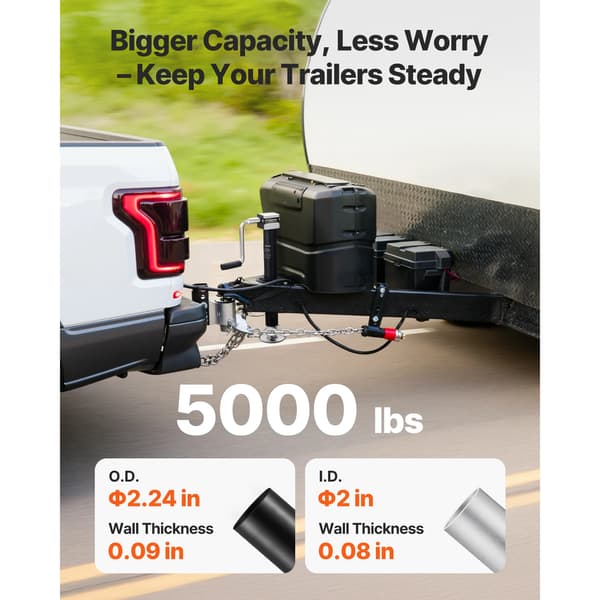 Trailer Jack, 5000 lbs Lastkapacitet, Manuell Höjdjustering,5000lbs