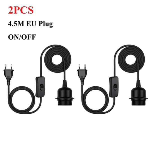 Pendellampa, E27-sockel, Touch On/Off-brytare,2PCS ON-OFF Switch