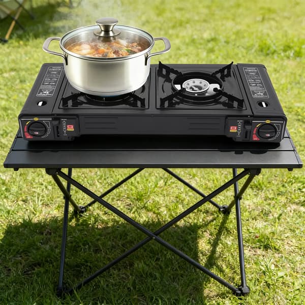 Campingkomfur, 2 Blusser, Bærbart Design,sort