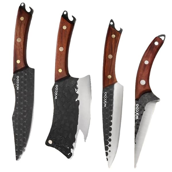 Utility Knife Sæt, Rustfrit Stål, Ergonomisk Design,4PCS