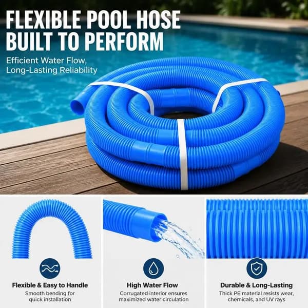 Poolslang, Flexibel Design, Anpassningsbar Längd,armégrön