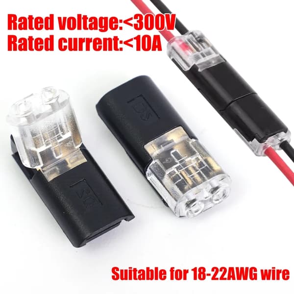 Automotive Electrical Connectors, Hållbart PC-material, Säker passform,60st