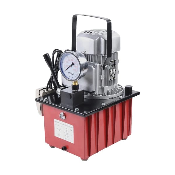 Elektrisk hydraulisk pump, manuell ventiloperation, högtryckskapacitet,Röd