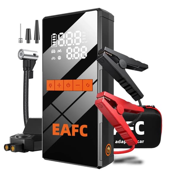 Startkablar, Luftkompressor, Powerbank, Smart klipp med BOX