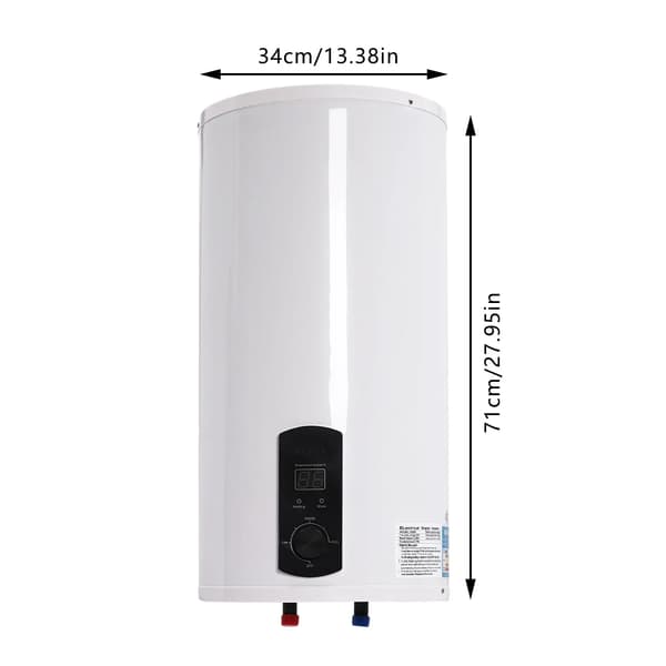 Varmvattenberedare, 2 kW värmekapacitet, säkerhetsventil ingår,80L