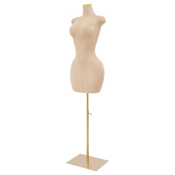 Mannequin Kläddocka, Justerbar Höjd, Modern Design,Guld