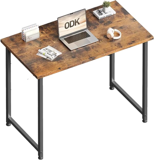 Skrivebord, Robust Konstruktion, Minimalistisk Design,Brun