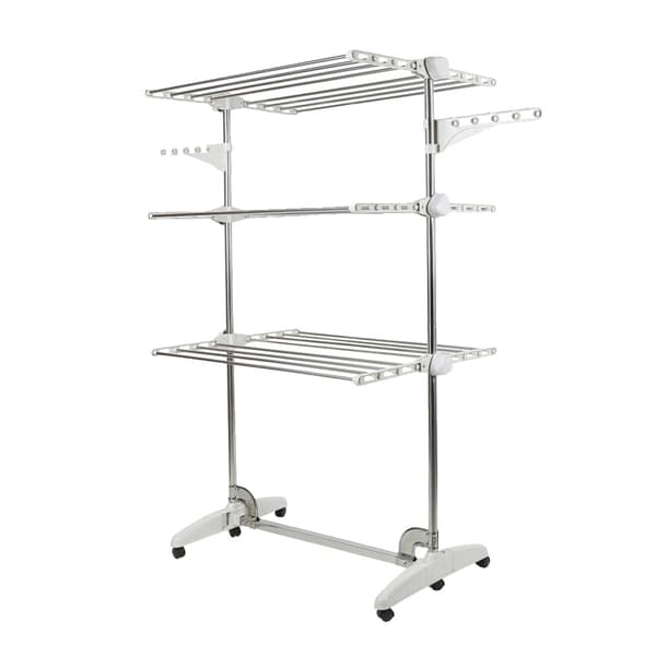 Tørretumbler, Foldbart Design, Holdbart Rustfrit Stål,HVID