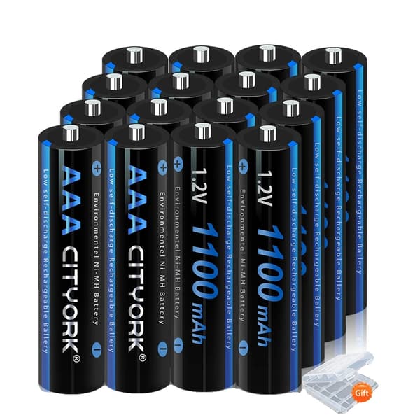 Genopladeligt Batterisæt, LCD Oplader, Høj Kapacitet,16AAA