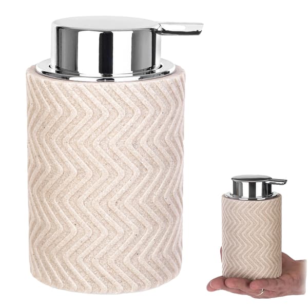 Tvålbehållare, Geometrisk Design, Hållbara Material,Beige