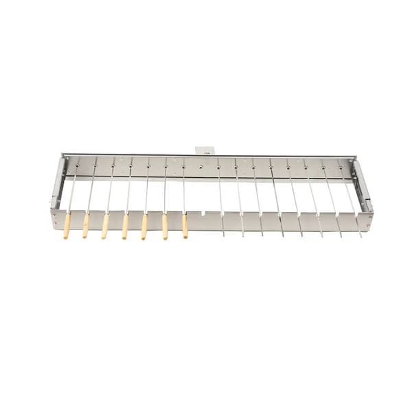 BBQ Spyd Rotator, Justerbar Hastighed, Kompakt Design,15Slots 80cm