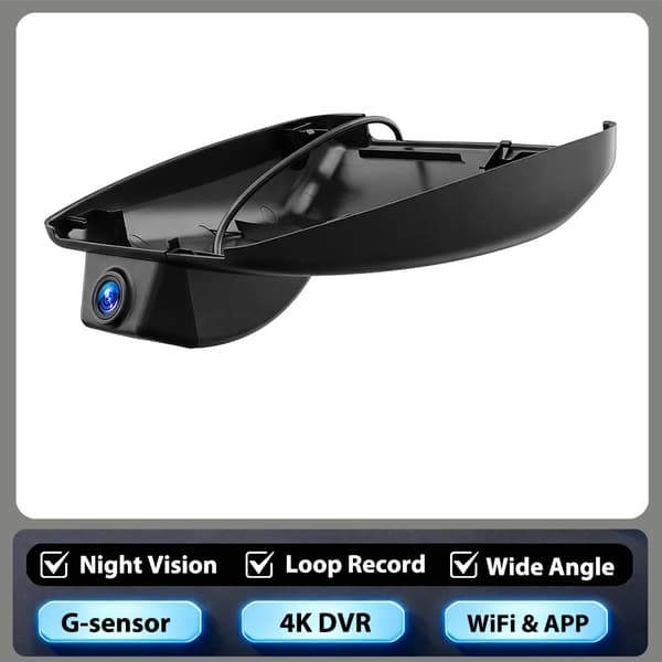 Dash Cam, 4K Video Upplösning, Bred Synfält,Dashkamera