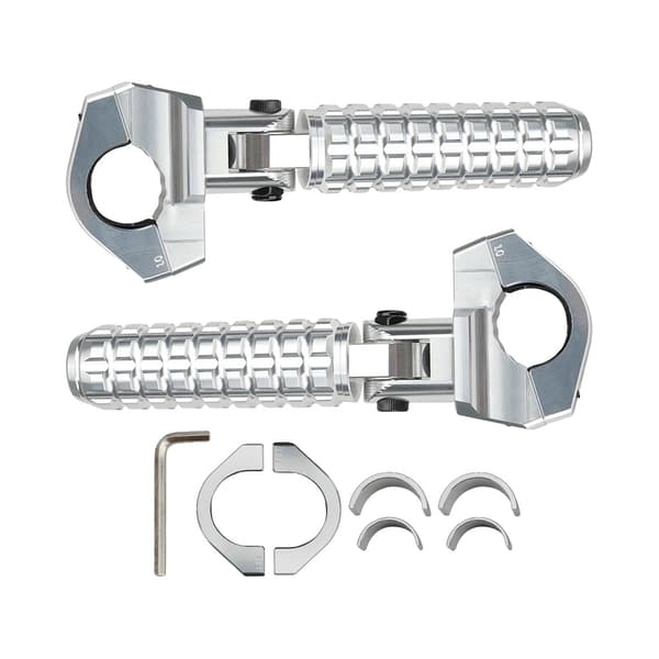 Fotpinnar, Lättvikts Aluminiumlegering, Universell Kompatibilitet,Silver