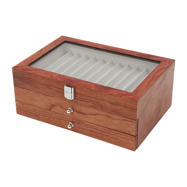 Pen Organizer Box, 34 Rum Kapacitet, Retro Design,Logfarve