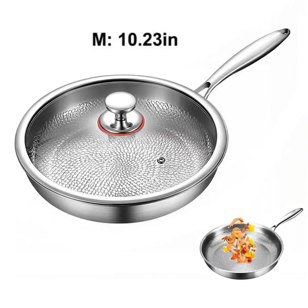 Stegepande, Ridsefast, Non-Stick Titaniumlegering,HVID