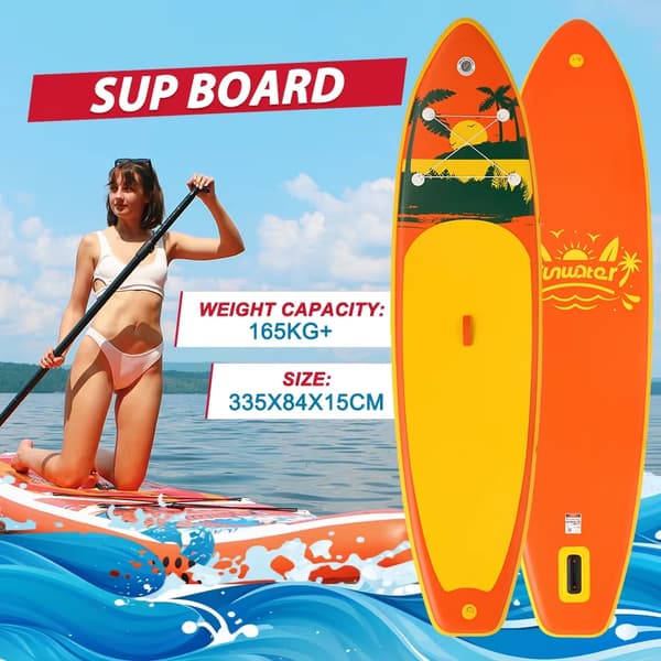 Oppustelig Paddle Board, Holdbart Materiale, Alsidig Brug,SUPFW31B