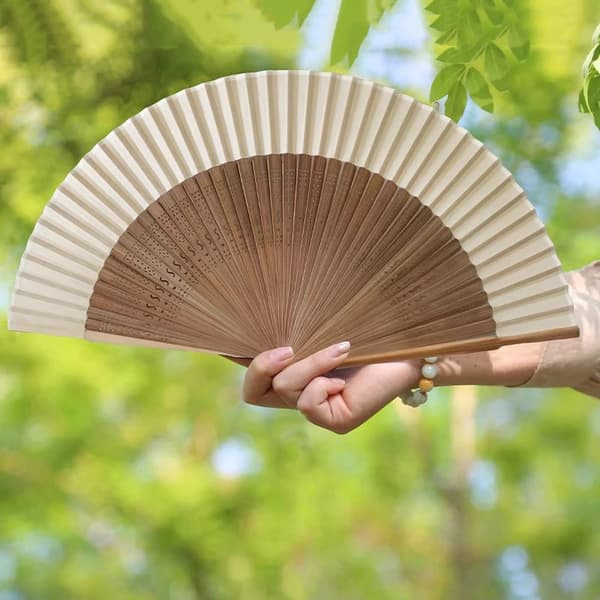 Håndvifte, Bambusmateriale, Bærbart Design,S2