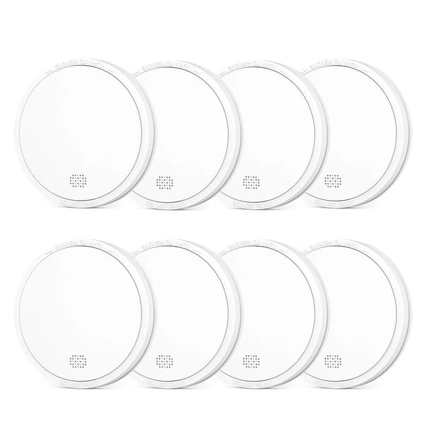 Röksensor, 10-årigt batteri, EN 14604 certifierad,8 PCS