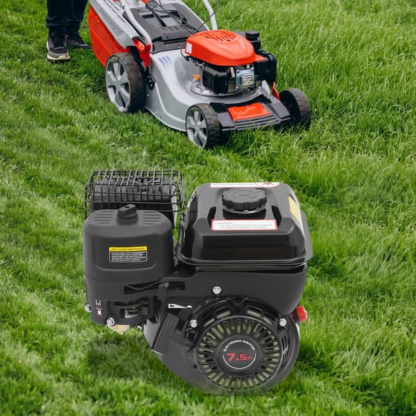 Benzinmotor, 7,5HK Effekt, Kompakt og Alsidig Design,sort