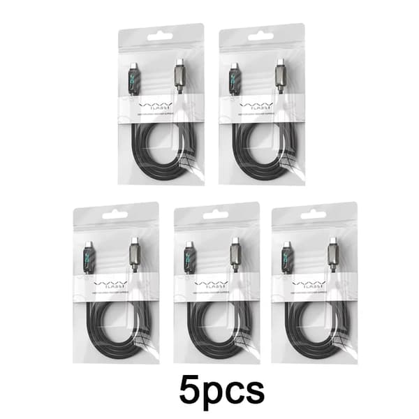 Typ C-kabel, 240W Snabbladdning, Hållbar Design,2m-b, Typ-C till Typ-C-c, 5PCS