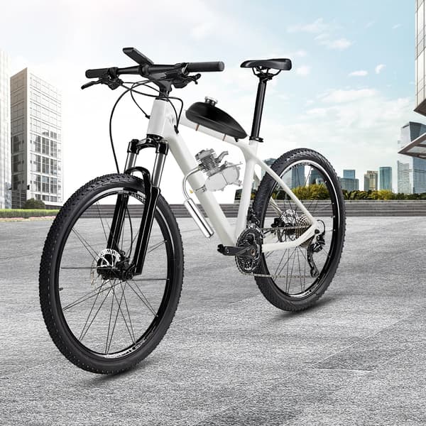 Cykelmotor Kit, 80CC Slagvolym, 2-Takts Prestanda,Silver