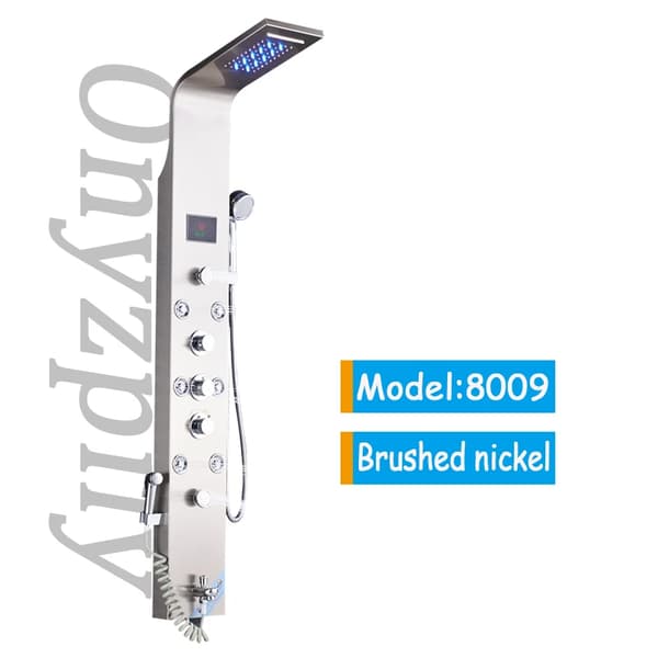 Bruserpanel, LED temperaturdisplay, multifunktionelt design,Børstet 8009