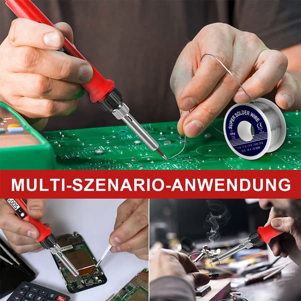 Lödpenna, Justerbar Temperaturkontroll, LCD-display,EU