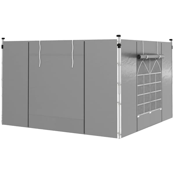 Gazebo Sidevægge, UV-resistente, vandtæt design,Lys Grå