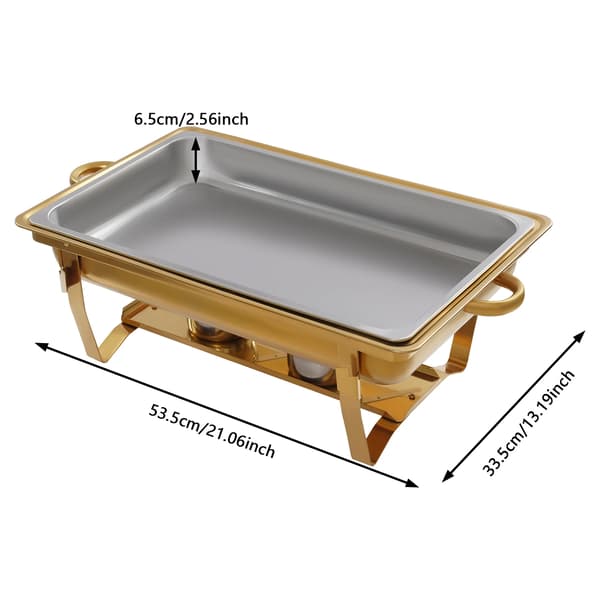 Chafing Dish Set, Rostfritt Stål Konstruktion, Elegant Design,Guld