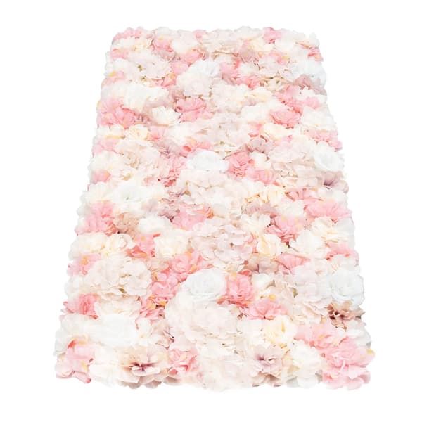 Konstgjord Blomväggspanel, 60 cm x 40 cm, Silke och Plastmaterial, Rektangulär Form, Inomhus- och Utomhusbruk, Montering Krävs
