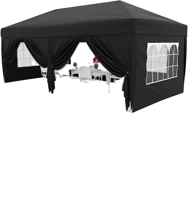 Gazebo, Vandtæt Design, UV Beskyttelse,sort
