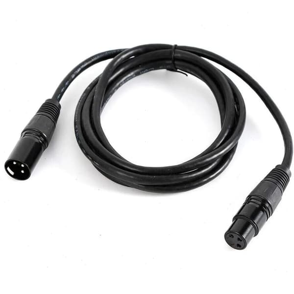 DMX Kabelsæt, 5-Styk, XLR 3-Pin,sort