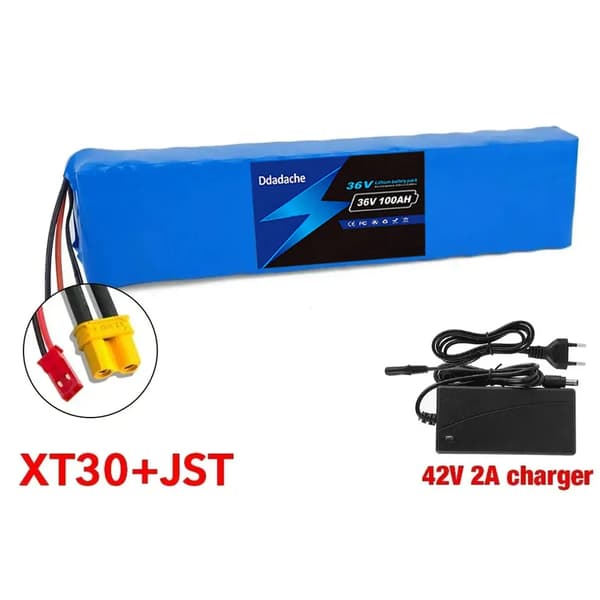 Elfordonsbatteripack, 100 Ah kapacitet, BMS-skydd,XT30-JST