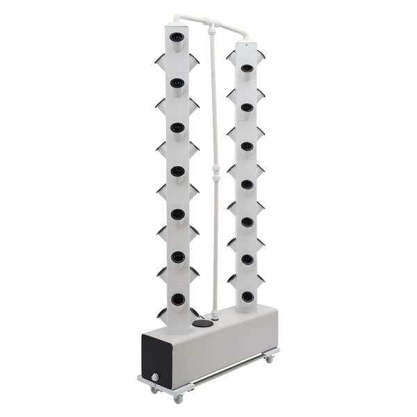 Hydroponiskt växtsystem, vertikal design, 56 poddars kapacitet,Silver
