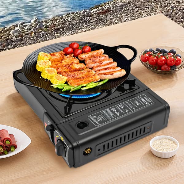 Udendørs Grill, Bærbart Design, Effektiv Madlavningskraft,sort